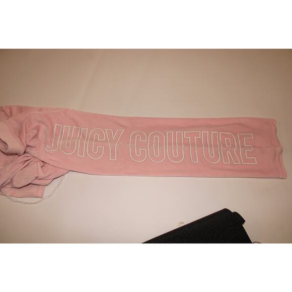 Y2K Baby Pink Juicy Couture Flare Track Pants With Logo Down The Side Size L - Picture 3 of 7